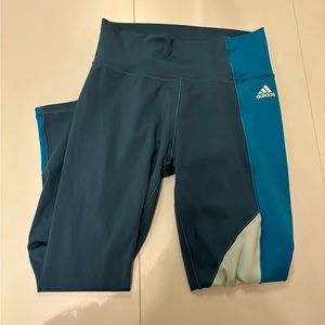 Adidas Blue Color block leggings